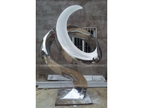rustfritt stål spiral skulptur park skulptur